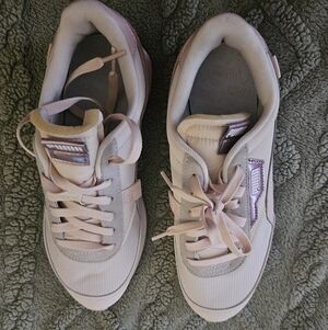 Puma Women's Light Pink Sneakers with Metallic Accent